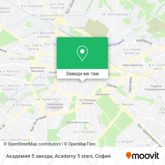 Академия 5 звезди, Academy 5 stars карта
