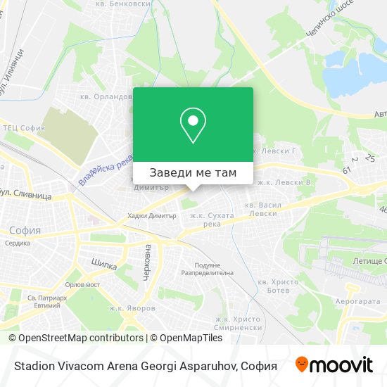 Stadion Vivacom Arena Georgi Asparuhov карта