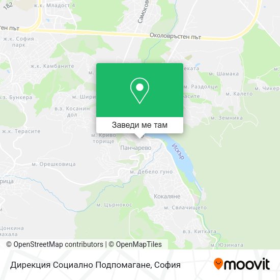 Дирекция Социално Подпомагане карта