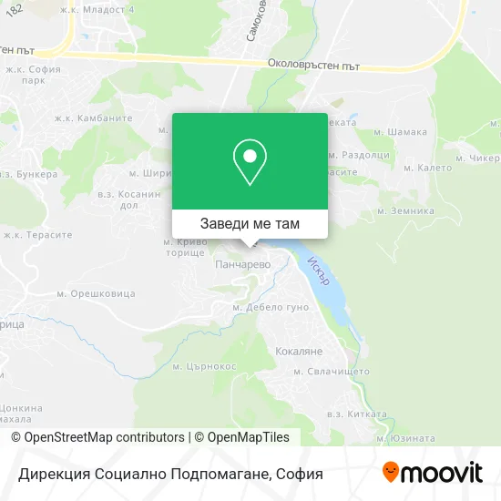 Дирекция Социално Подпомагане карта