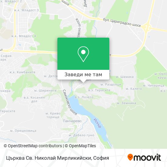 Църква Св. Николай Мирликийски карта