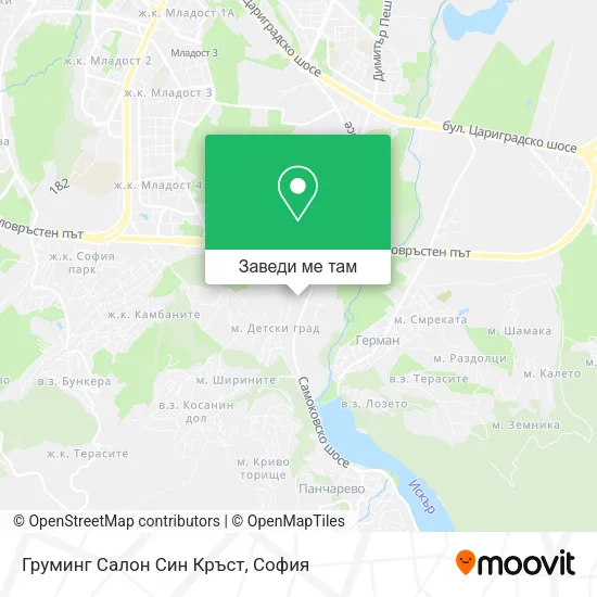 Груминг Салон Син Кръст карта
