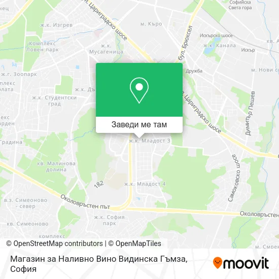 Магазин за Наливно Вино Видинска Гъмза карта