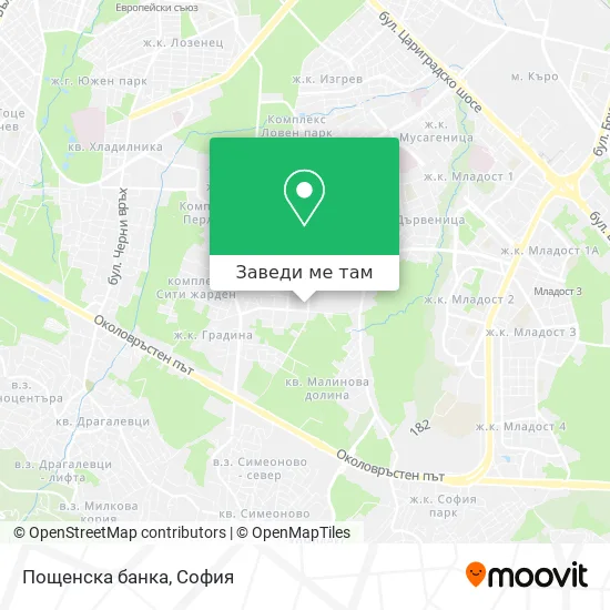 Пощенска банка карта