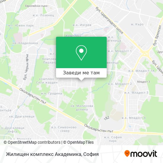 Жилищен комплекс Академика карта