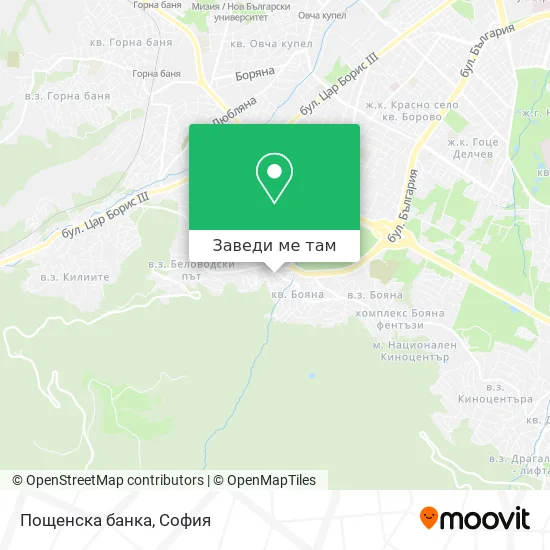 Пощенска банка карта