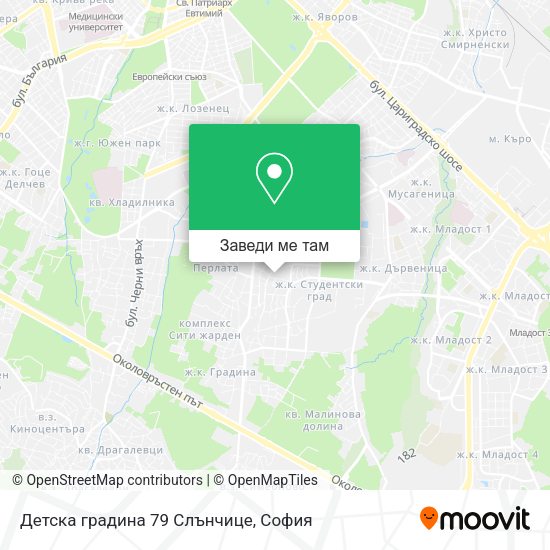 Детска градина 79 Слънчице карта