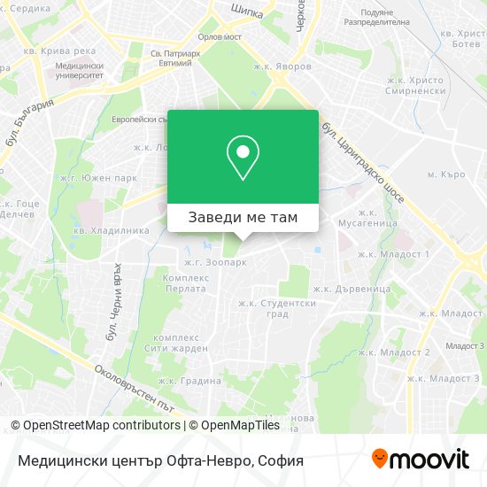 Медицински център Офта-Невро карта
