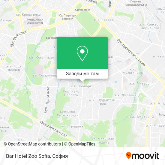 Bar Hotel Zoo Sofia карта