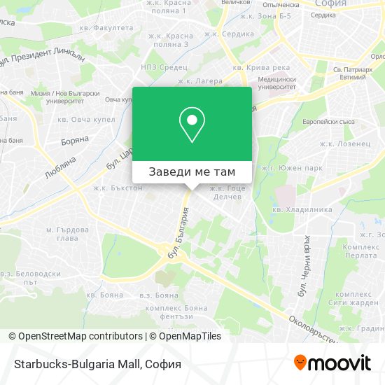 Starbucks-Bulgaria Mall карта