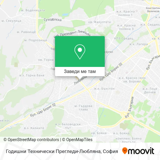 Годишни Технически Прегледи-Любляна карта