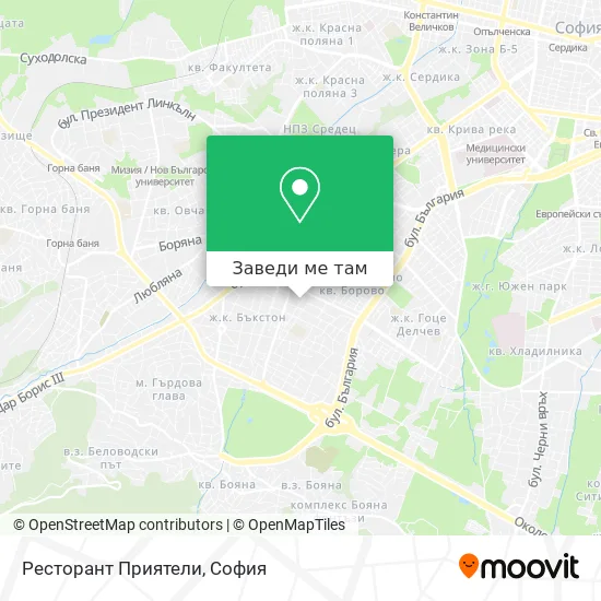 Ресторант Приятели карта