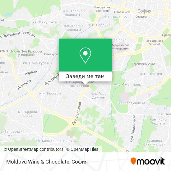 Moldova Wine & Chocolate карта