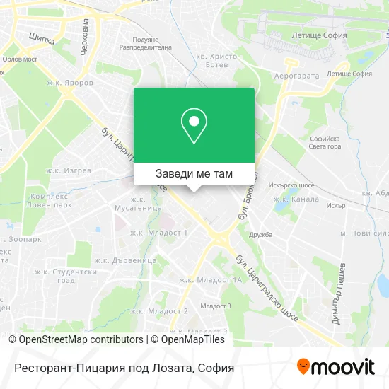 Ресторант-Пицария под Лозата карта