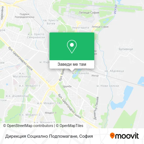 Дирекция Социално Подпомагане карта