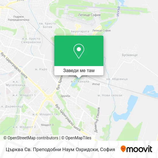 Църква Св. Преподобни Наум Охридски карта