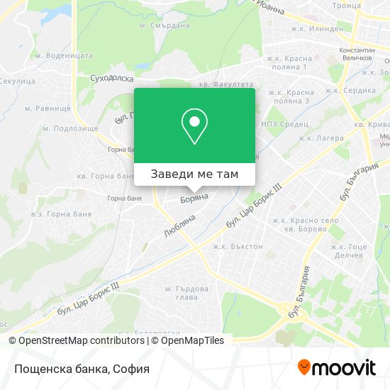 Пощенска банка карта