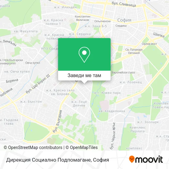 Дирекция Социално Подпомагане карта