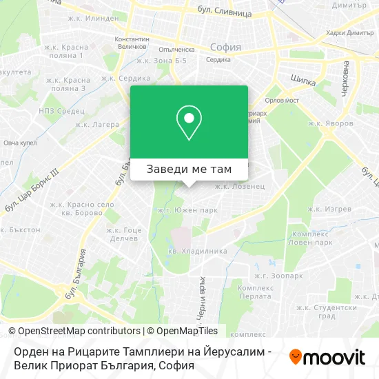 Орден на Рицарите Тамплиери на Йерусалим - Велик Приорат България карта