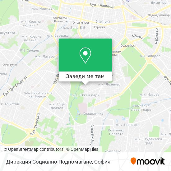 Дирекция Социално Подпомагане карта