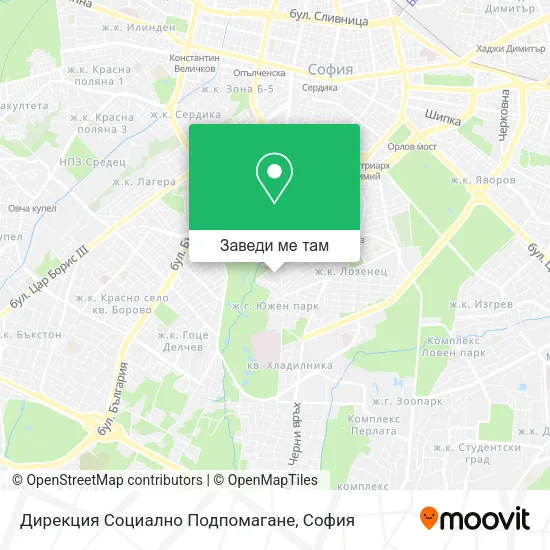 Дирекция Социално Подпомагане карта