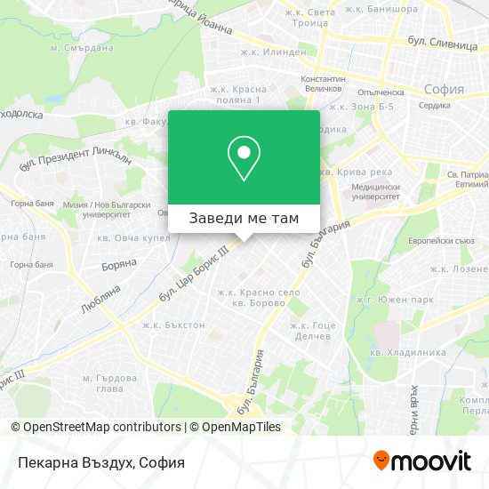 Пекарна Въздух карта