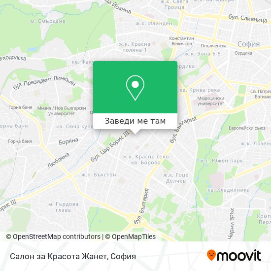 Салон за Красота Жанет карта