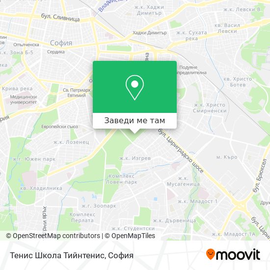 Тенис Школа Тийнтенис карта