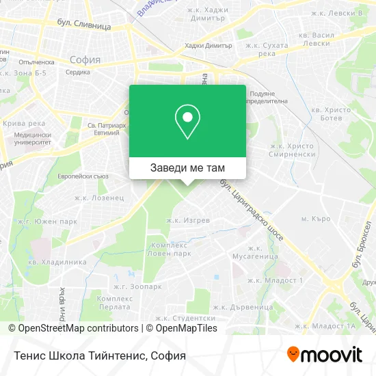 Тенис Школа Тийнтенис карта