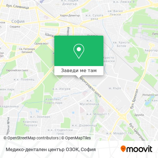 Медико-дентален център ОЗОК карта