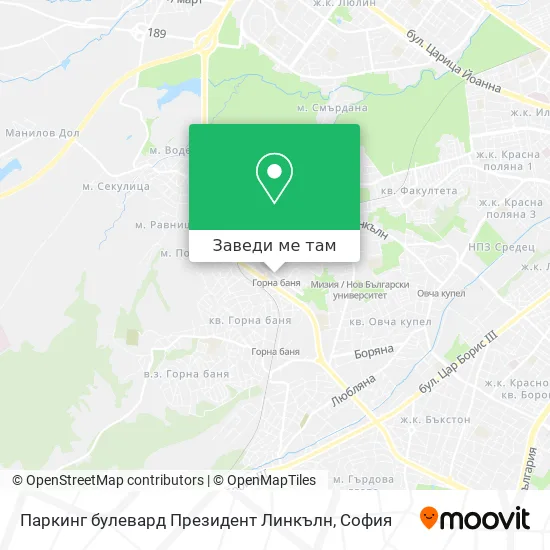 Паркинг булевард Президент Линкълн карта