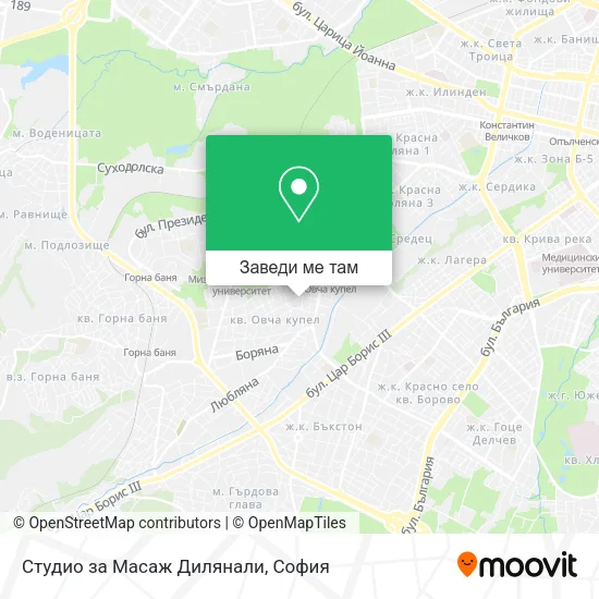 Студио за Масаж Дилянали карта