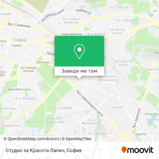 Студио за Красота Лапич карта