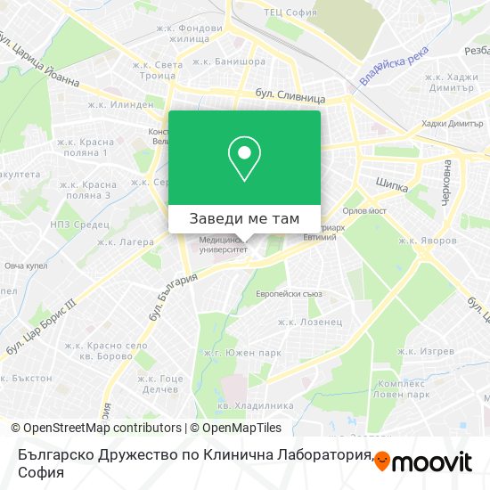 Българско Дружество по Клинична Лаборатория карта