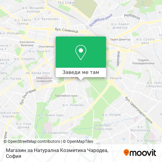 Магазин за Натурална Козметика Чародеа карта