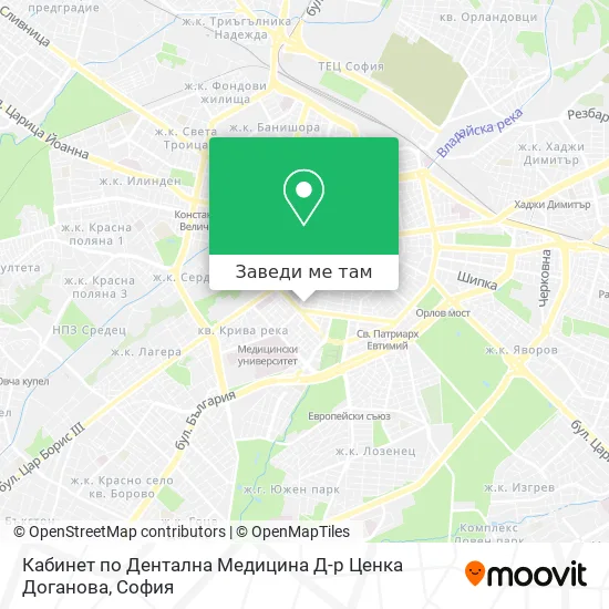 Кабинет по Дентална Медицина Д-р Ценка Доганова карта