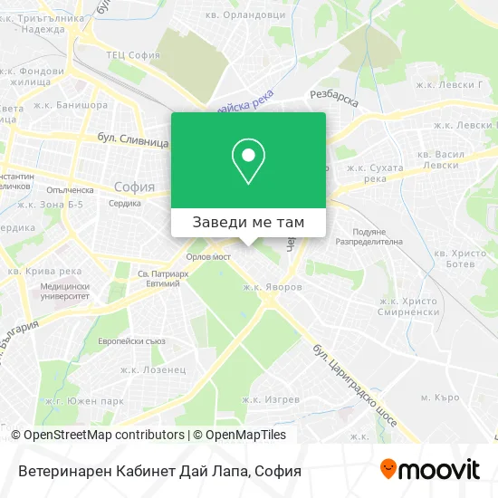 Ветеринарен Кабинет Дай Лапа карта