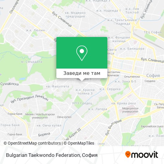 Bulgarian Taekwondo Federation карта