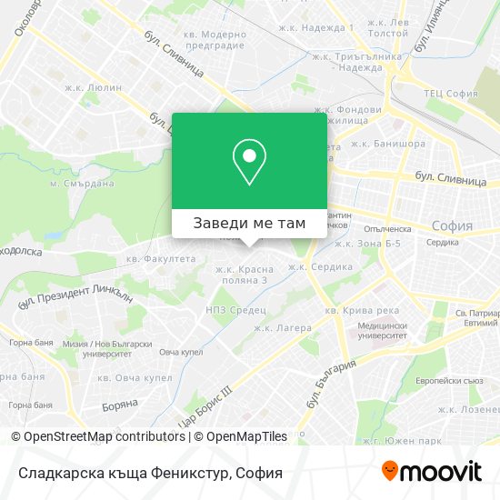 Сладкарска къща Феникстур карта