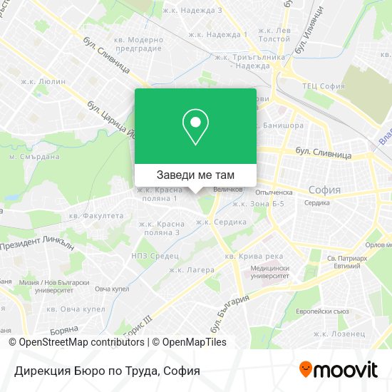 Дирекция Бюро по Труда карта