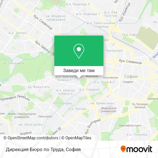 Дирекция Бюро по Труда карта