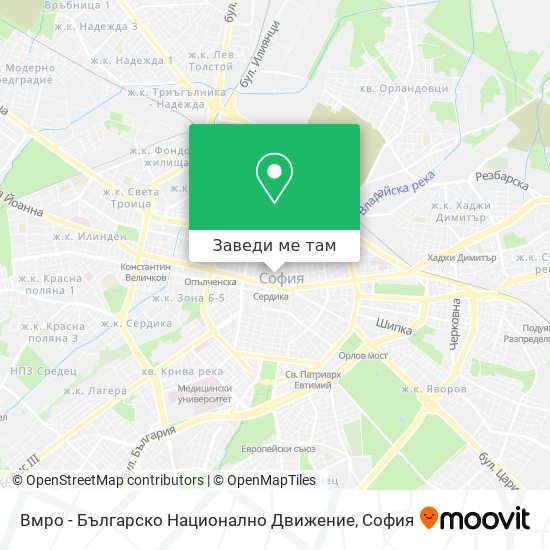 Вмро - Българско Национално Движение карта