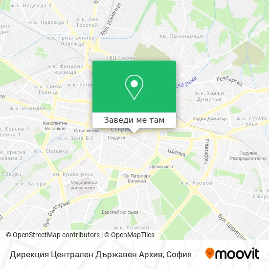 Дирекция Централен Държавен Архив карта