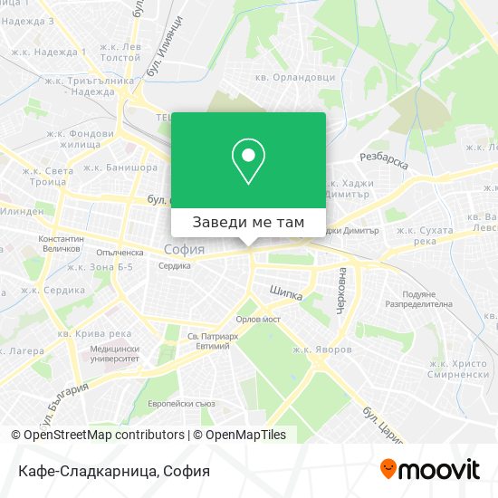 Кафе-Сладкарница карта