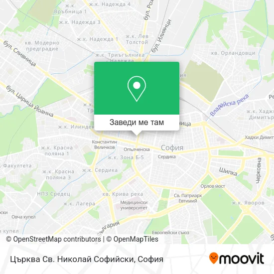 Църква Св. Николай Софийски карта