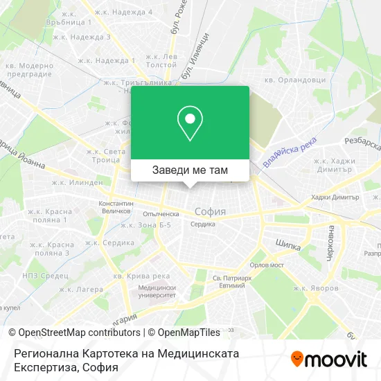 Регионална Картотека на Медицинската Експертиза карта