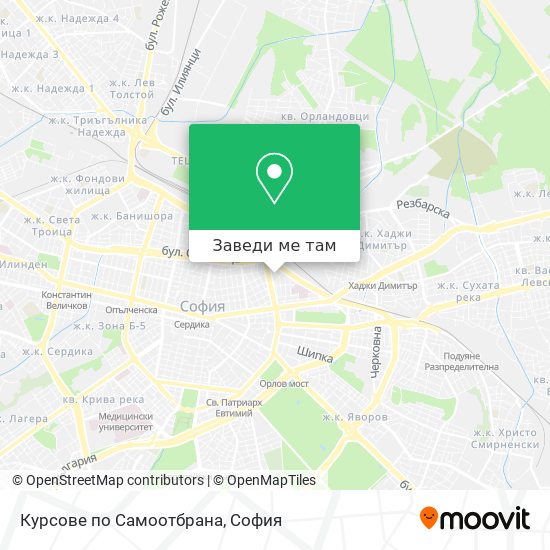 Курсове по Самоотбрана карта