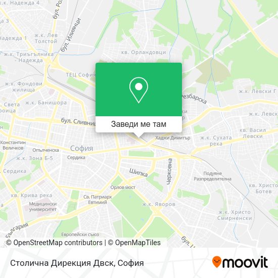 Столична Дирекция Двск карта