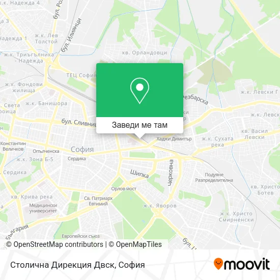 Столична Дирекция Двск карта
