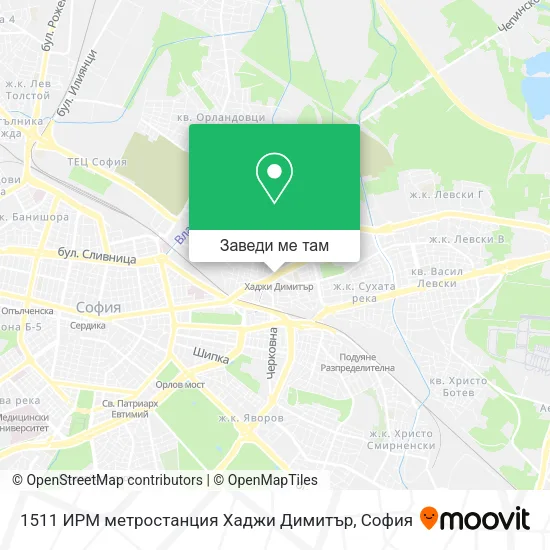 1511 ИРМ метростанция Хаджи Димитър карта